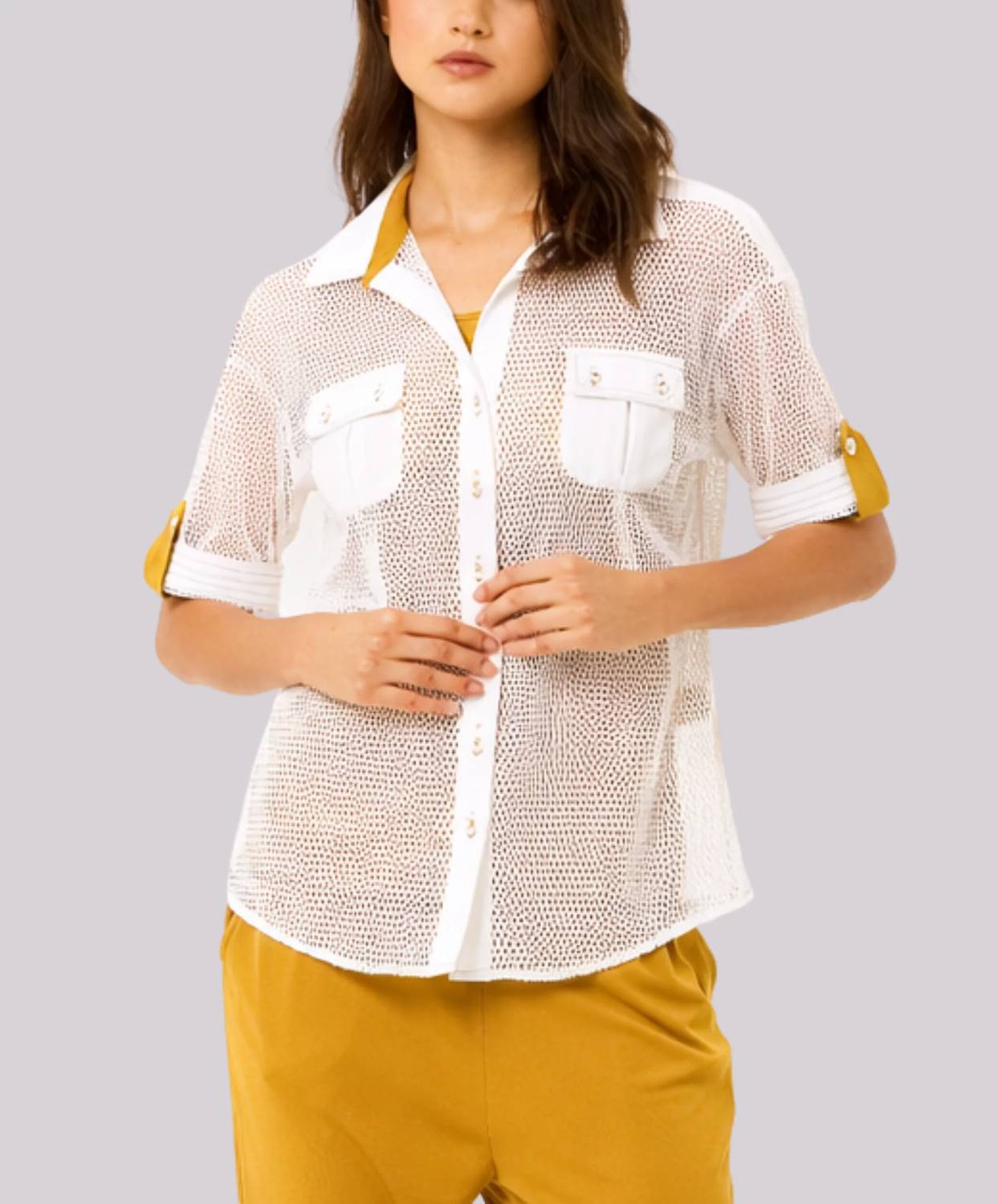 Angel Apparel - Fishnet Short Sleeves Shirt