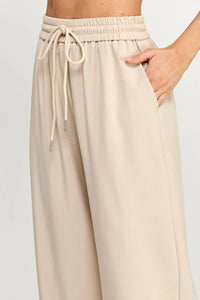 ELLISON Everywhere Wide Leg Pant in oatmeal - women's pants - view 4