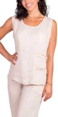 Gigi Moda - Palermo Linen Sleeveless Top
