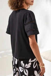 Tribal - Flutter Sleeve Crew Neck Top