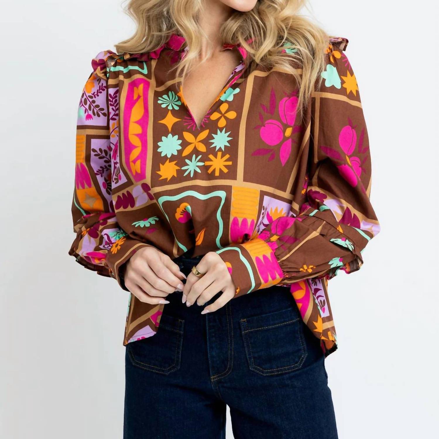 Karlie - Floral Frame Gianna Blouse