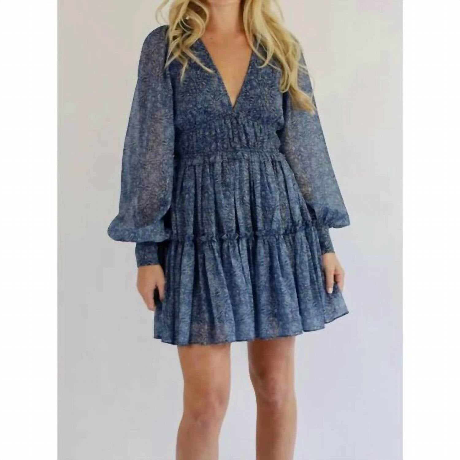 Sincerely Ours - Starry Night Margot Long Sleeve Mini Dress