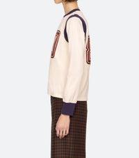 SEA Arissa Long Sleeve Shirt in natural multi - women's long sleeve top - alternate view