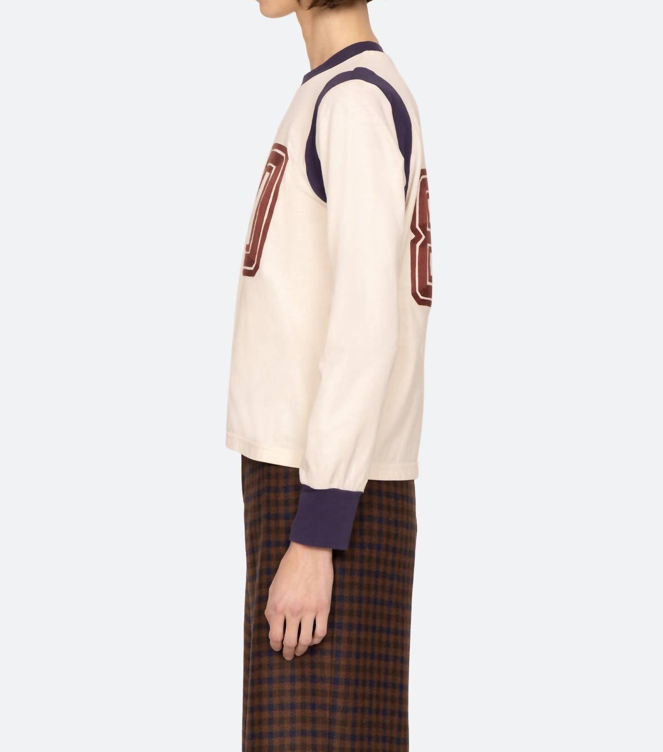 SEA Arissa Long Sleeve Shirt in natural multi - women's long sleeve top - alternate view