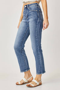 Risen - Traci High Rise Crop Straight Jeans