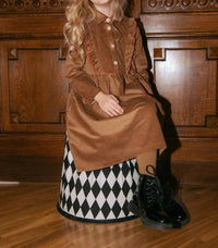 Hebe Clothing - Girl's Corduroy Dress With Ruffle