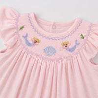 Baby Loren - Mermaids Hand Smocked Bishop Bubble