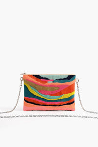 America & Beyond - Women's Daphne Embellished Clutch Bag