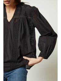 Velvet By Graham & Spencer - Embroidered Cotton Jordyn Blouse