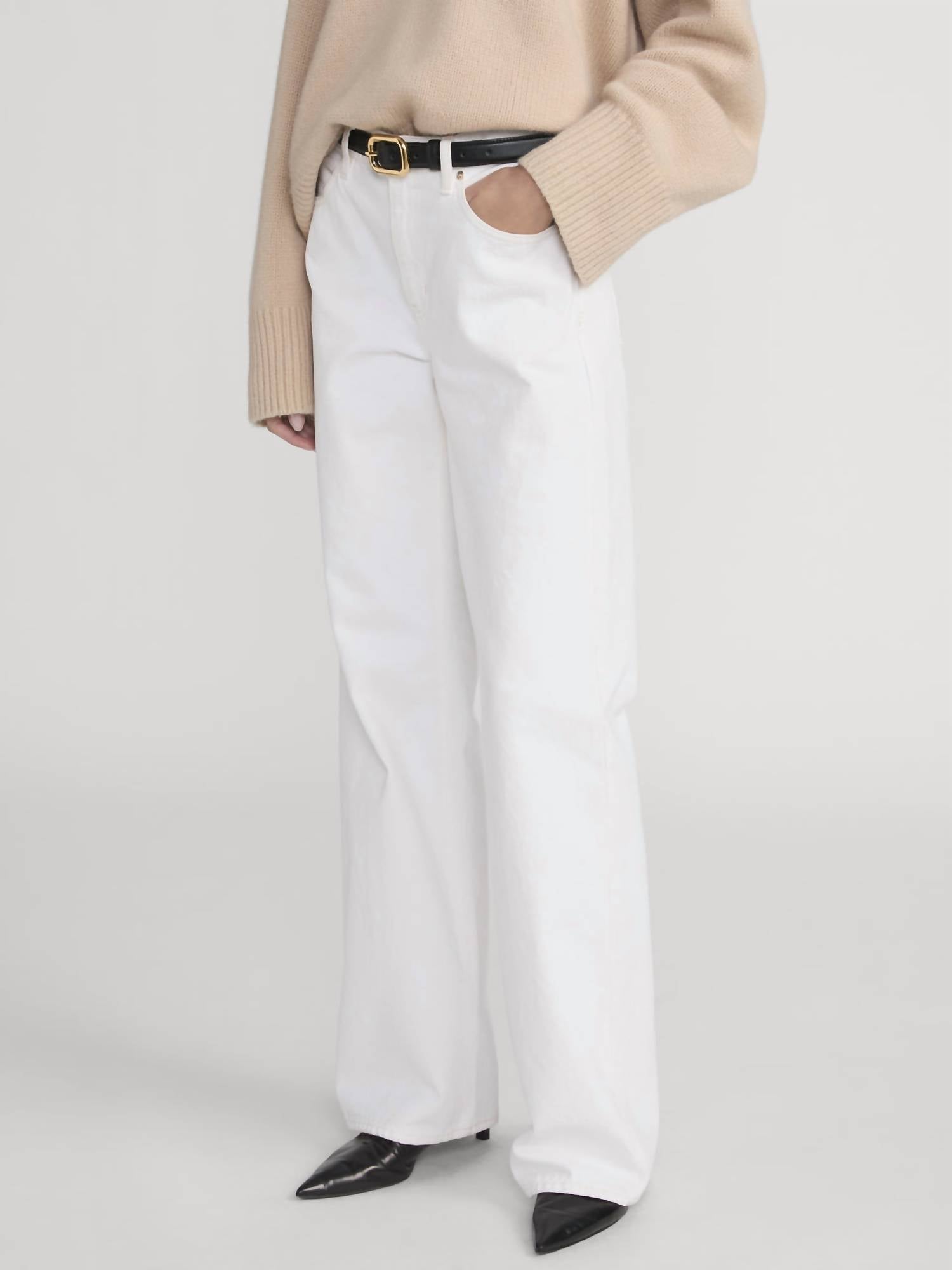 FRAME The Stroll Jean in au natural clean - women's jeans - detail view