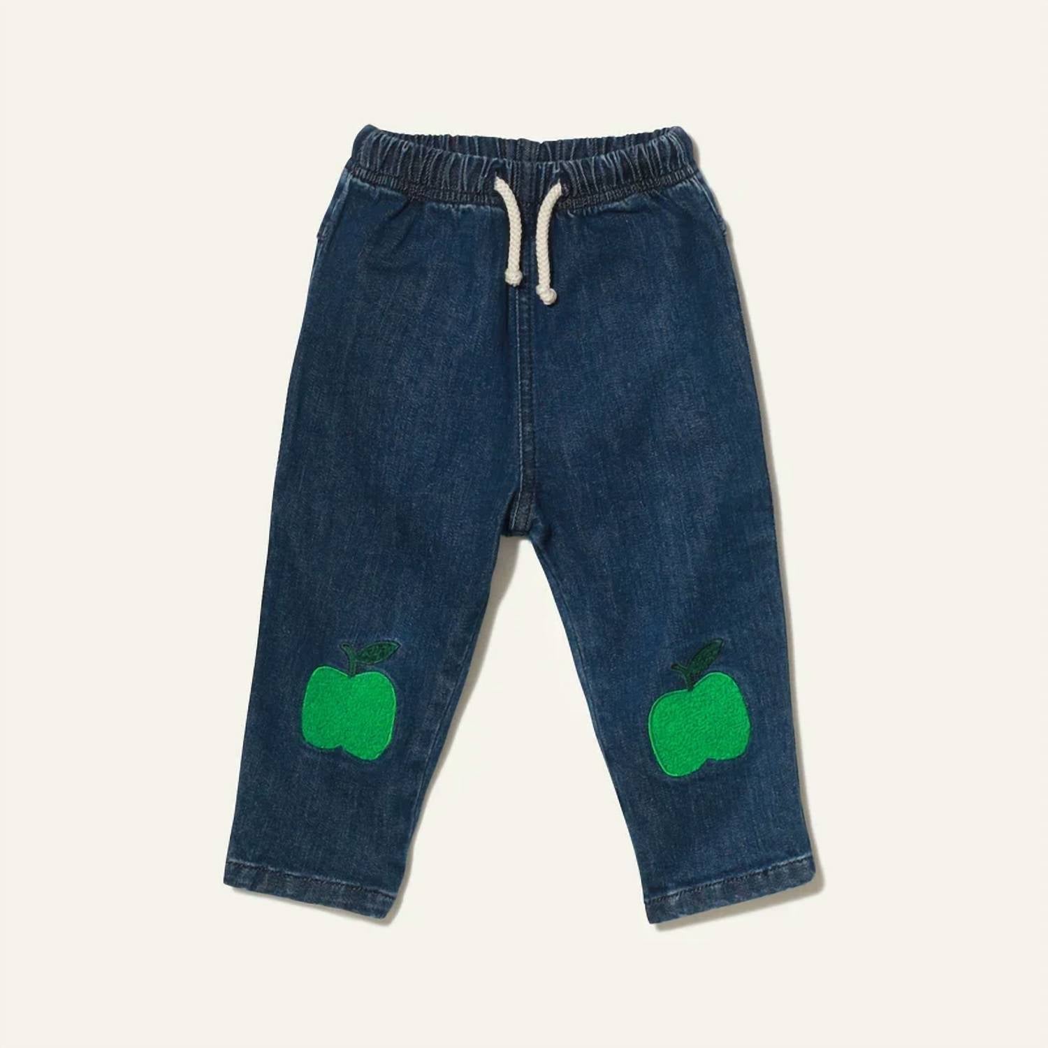 Mon Coeur - Recycled Cotton Green Apple Patch Baby Pant
