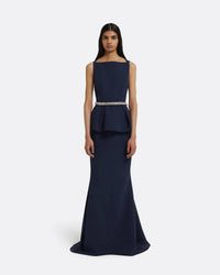 Safiyaa - Carter High Boatneck Gown