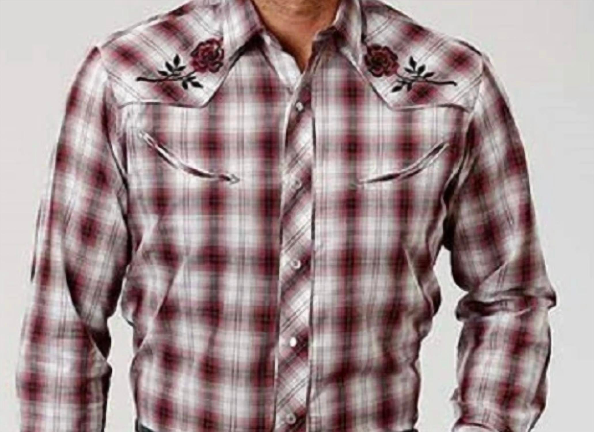 Roper - Western With Flower Embroidery Shirt