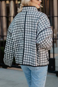 Katydid - Cameran Gingham Quilted Jacket