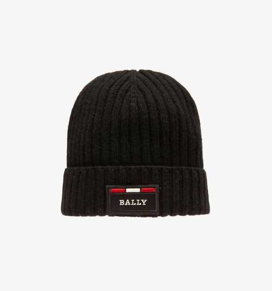 Bally - Men's Ribbed Logo Wool Beanie