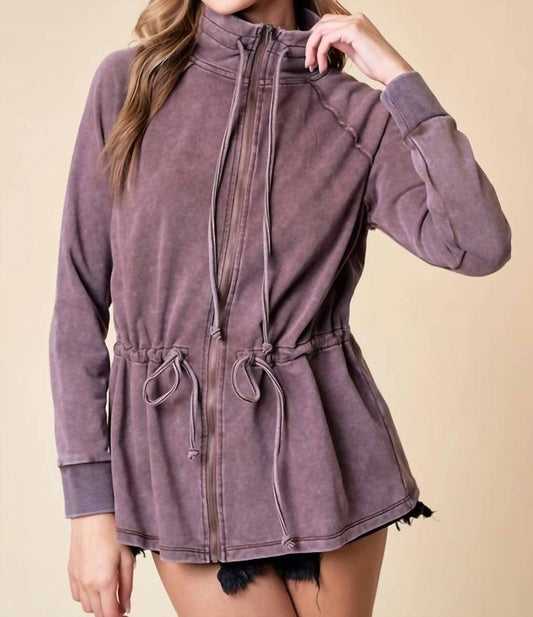 Doe And Rae - Zip Up Front Knit Jacket