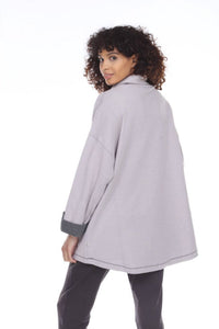 Neon Buddha - Button Neck Oversized Tunic Top