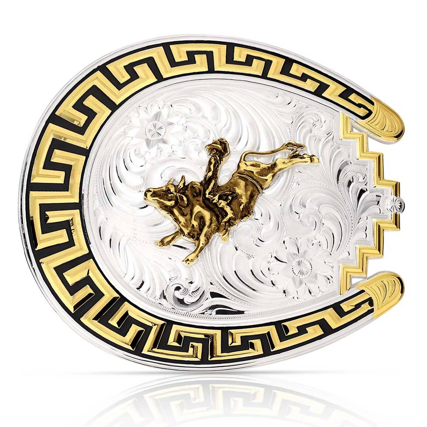 Montana Silversmiths - Men's Sunrise Mesa Buckle With Bull Rider