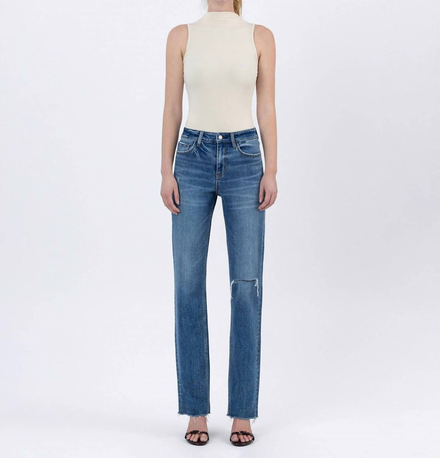 Vervet By Flying Monkey - Paris High Rise Straight Leg Jeans