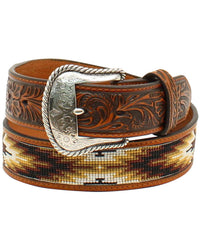 Nocona Belt Co. - Unisex Leather Tribal Beaded Western Belt