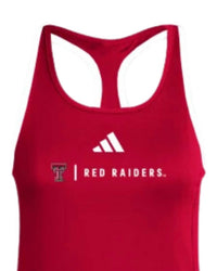 adidas Women's Texas Tech Designed To Train Tank in red - women's tank top - detail view