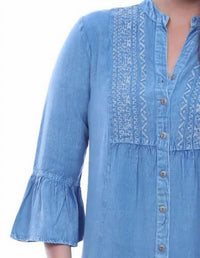 Parsley & Sage - Asha Embroidered Peasant Top