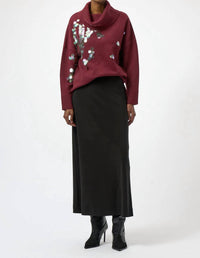 Joseph Ribkoff - Sequined Turtleneck Pullover Sweater