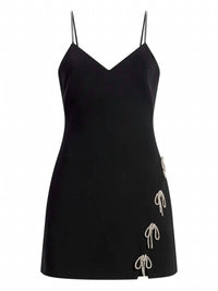 cinq a sept Corded Rhinestone Bow Rella Dress in black - women's dress - view 12