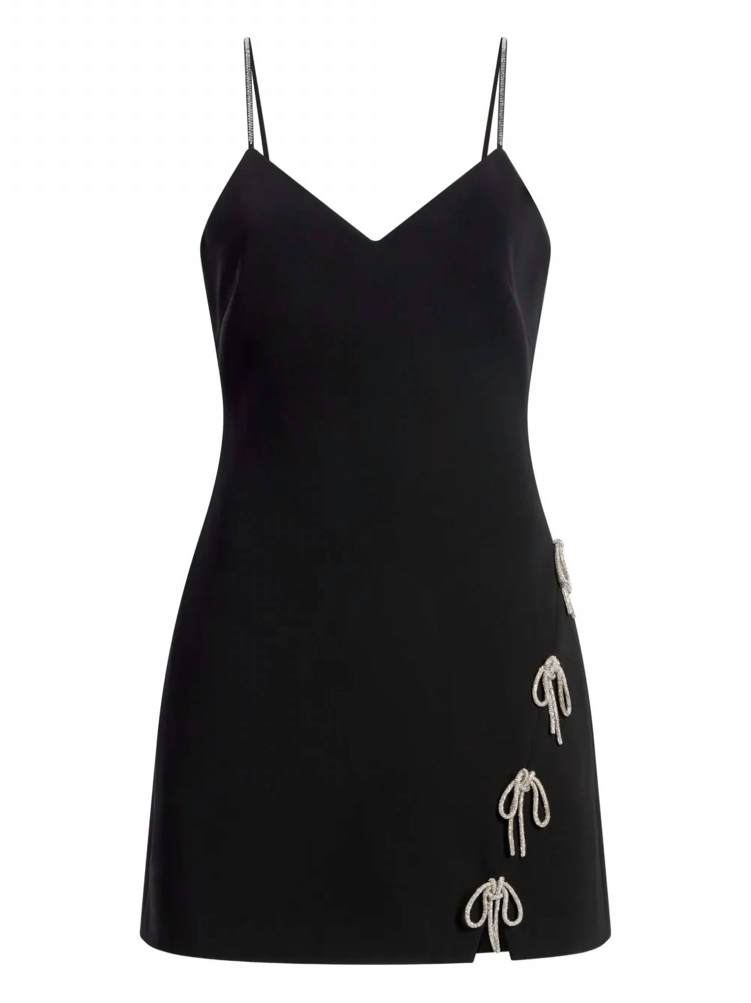 cinq a sept Corded Rhinestone Bow Rella Dress in black - women's dress - view 12