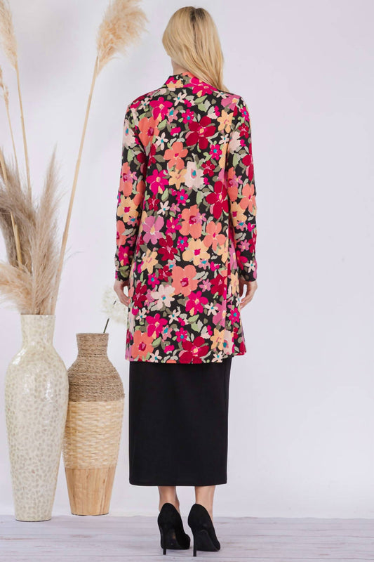 Celeste - Floral Long Sleeve Cardigan