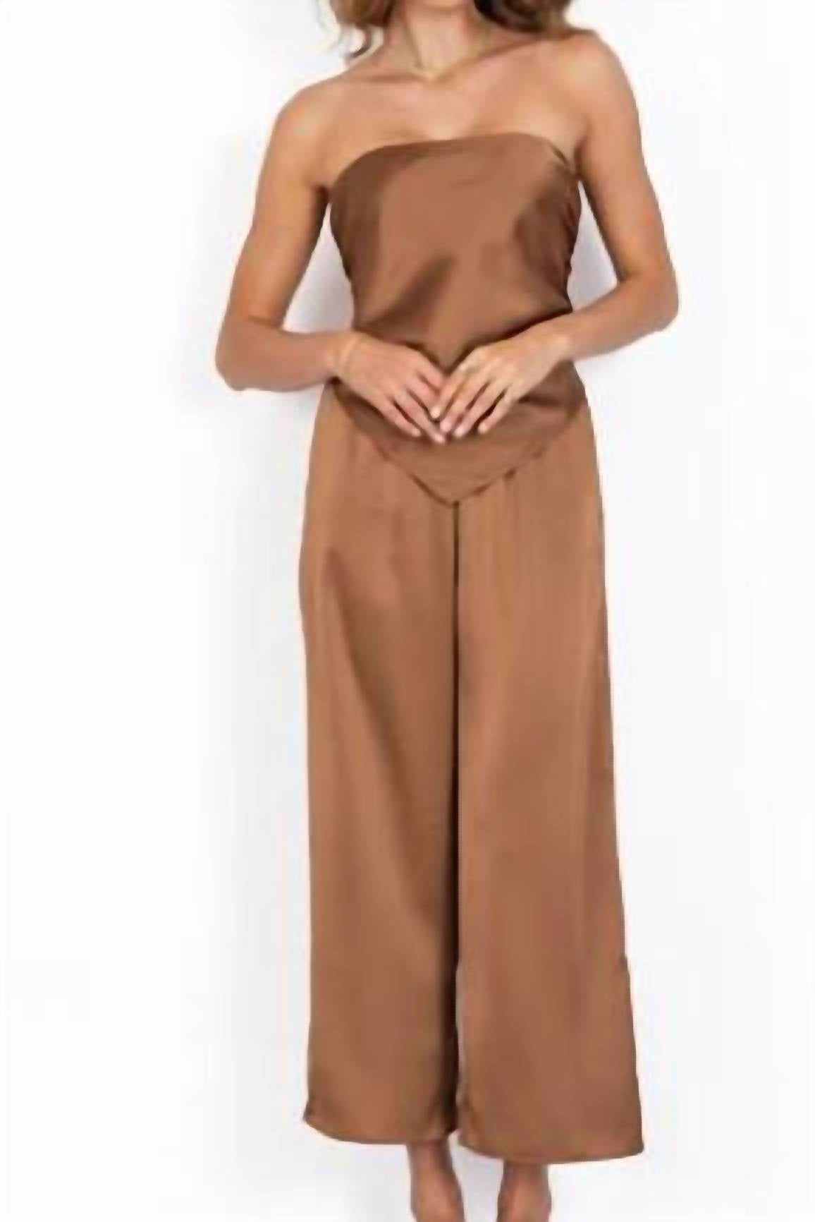Lavender Brown - Aniya Wide Leg Pants