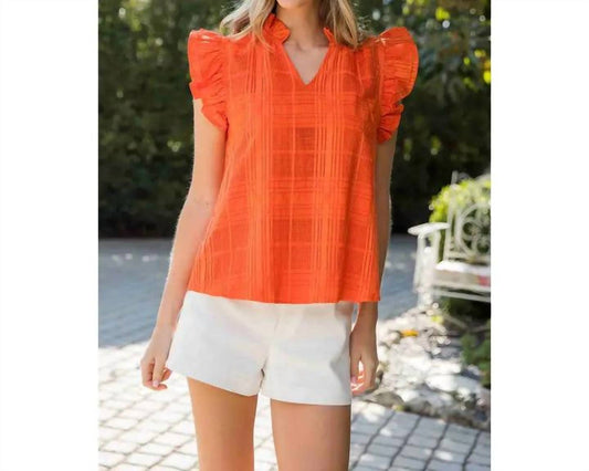 Thml - Flutter Sleeve Gingham Top