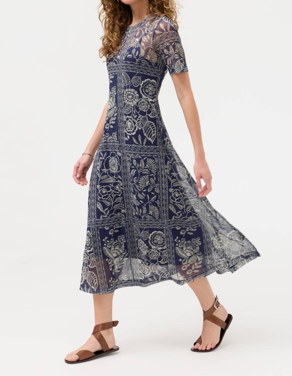 Johnny Was MESH TEE DRESS in vaelis - women's dress - alternate view
