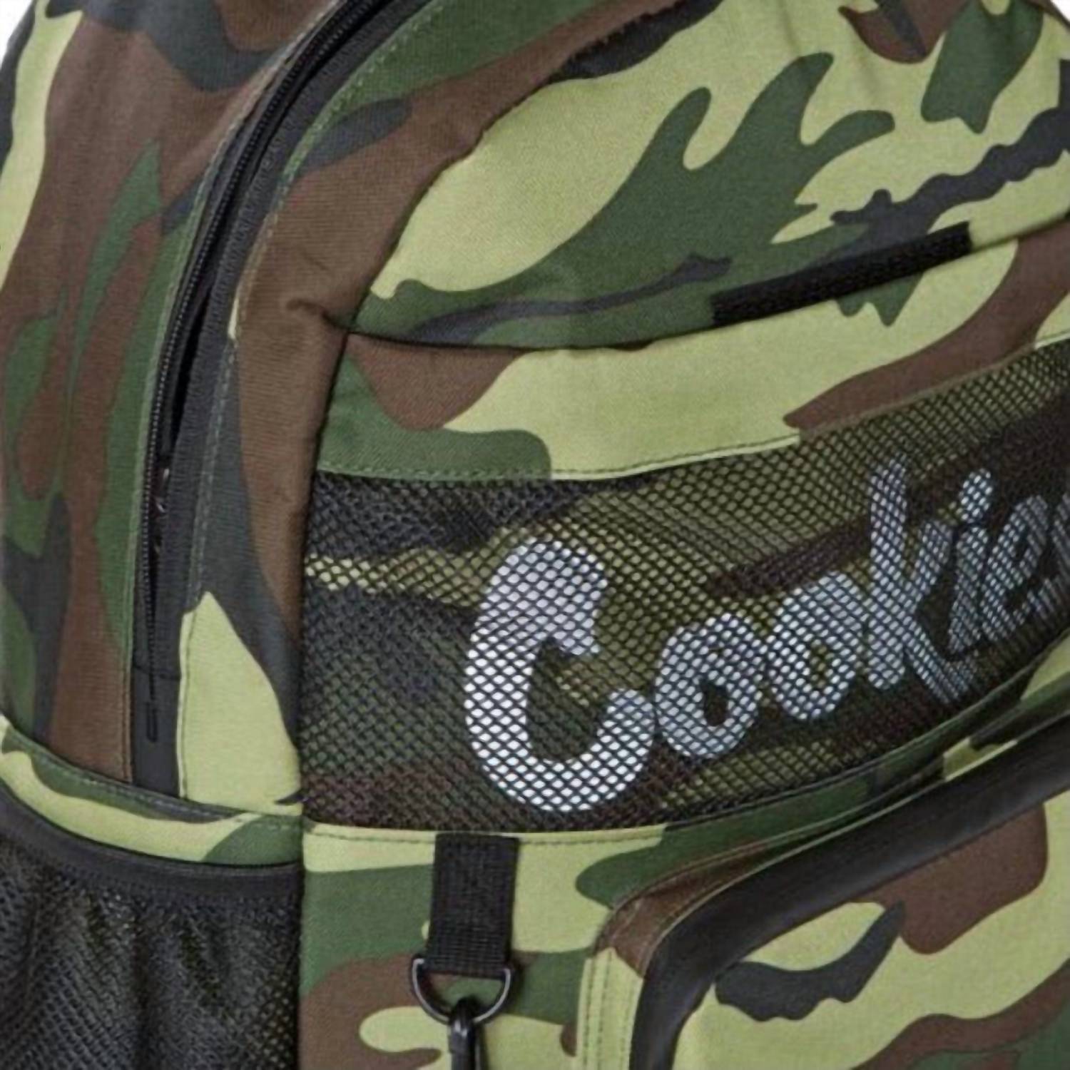 Cookies Men's Stasher Backpack in green camo - men's bag - alternate view