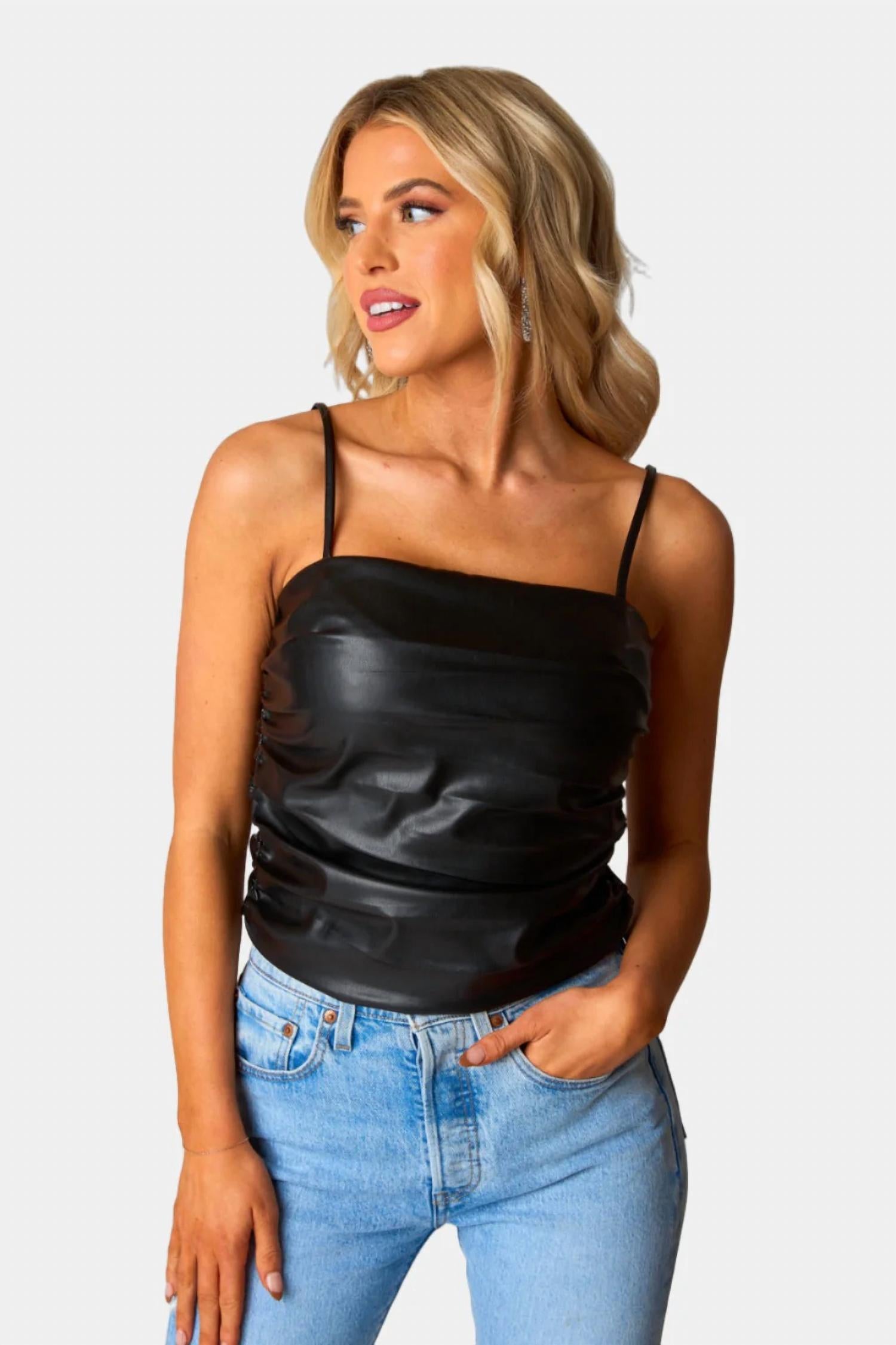 Buddylove - Jolee Vegan Leather Tank Top