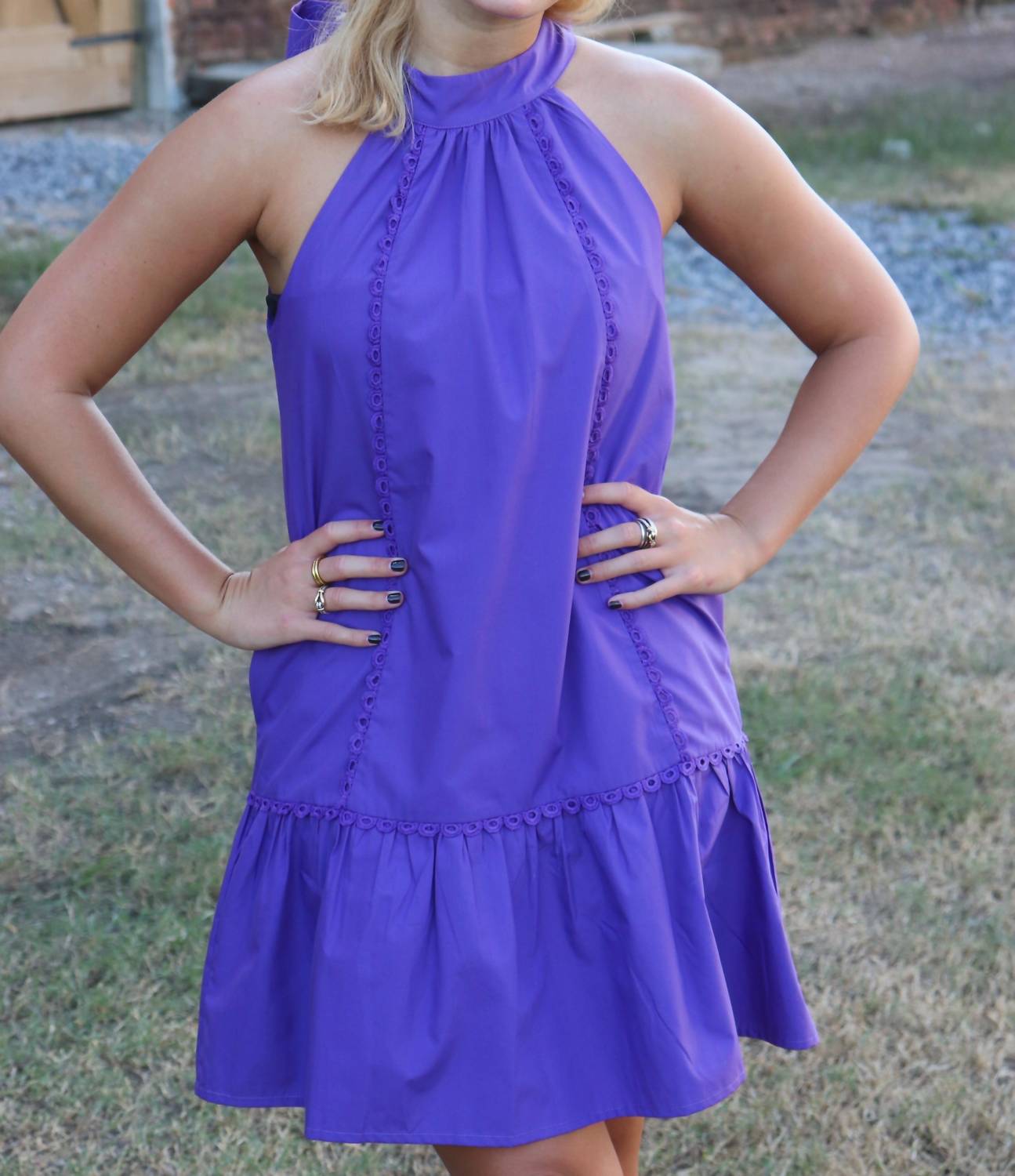 Joy Joy - Christine Halter Neck Mini Dress