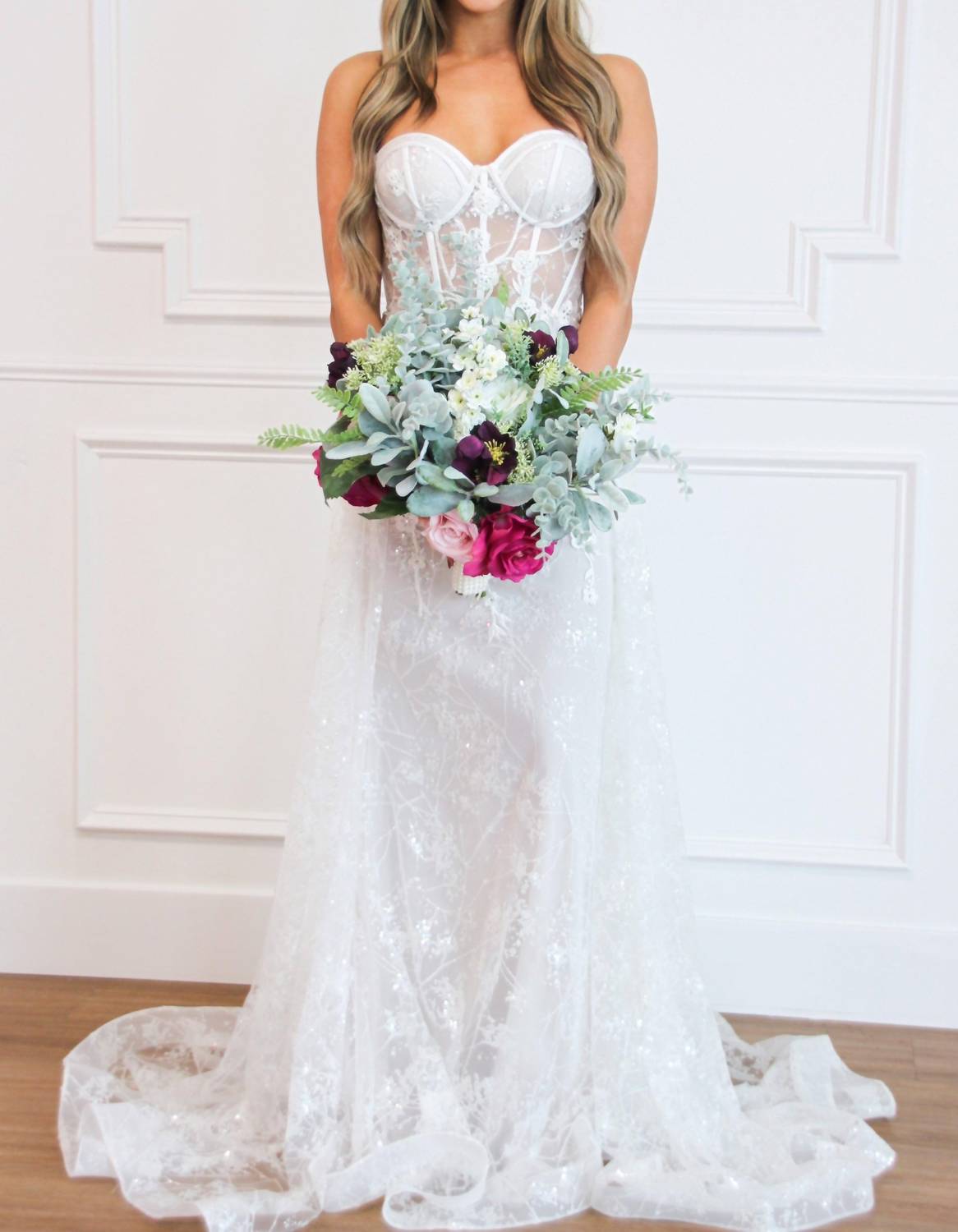 Cinderella Divine - Sealed With A Kiss Bustier Cape Wedding Dress
