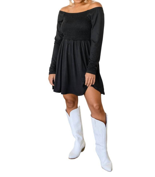 White Birch - Picture Perfect Long Sleeve Skort Dress