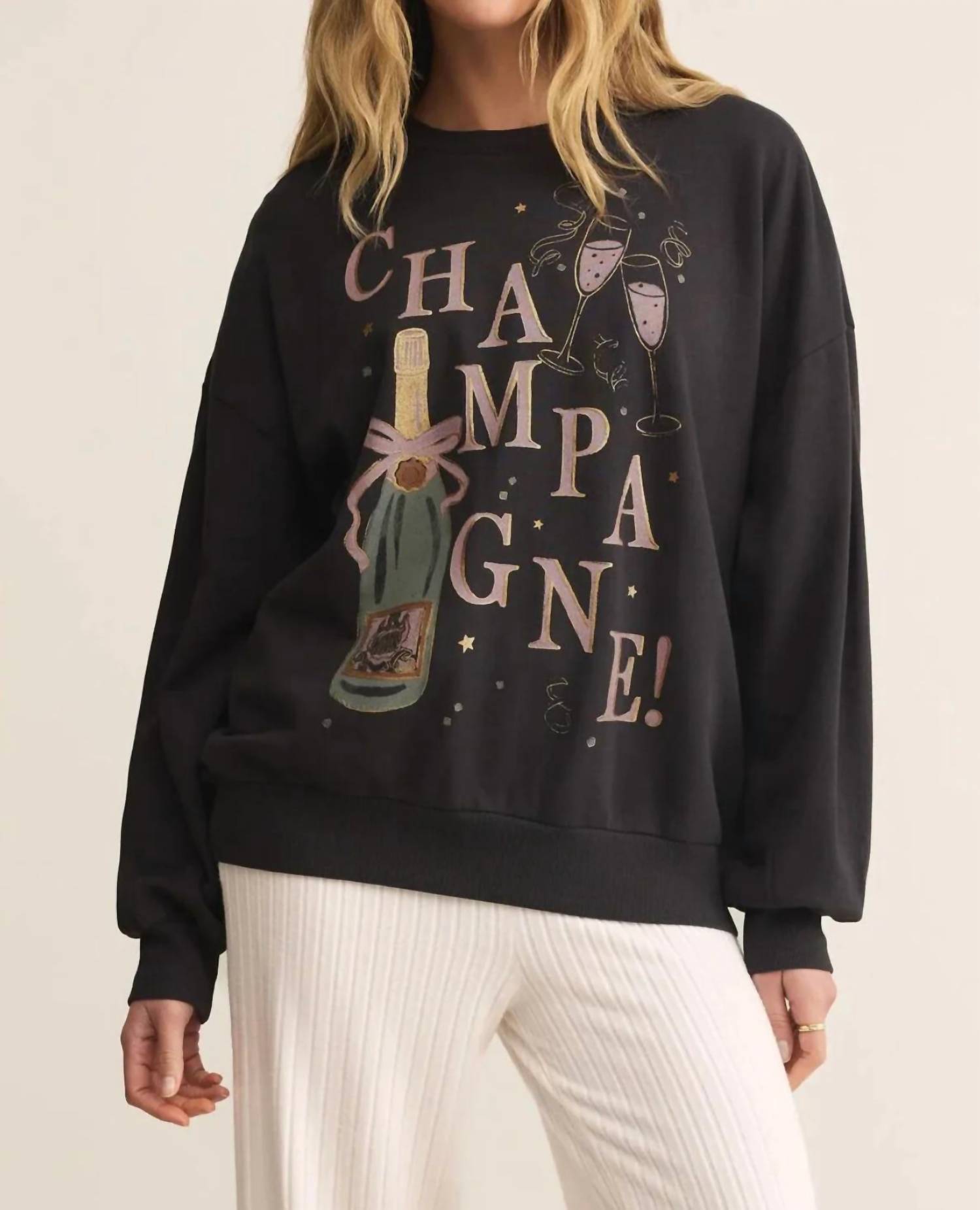 Z Supply - Celebrate Champagne Sweatshirt