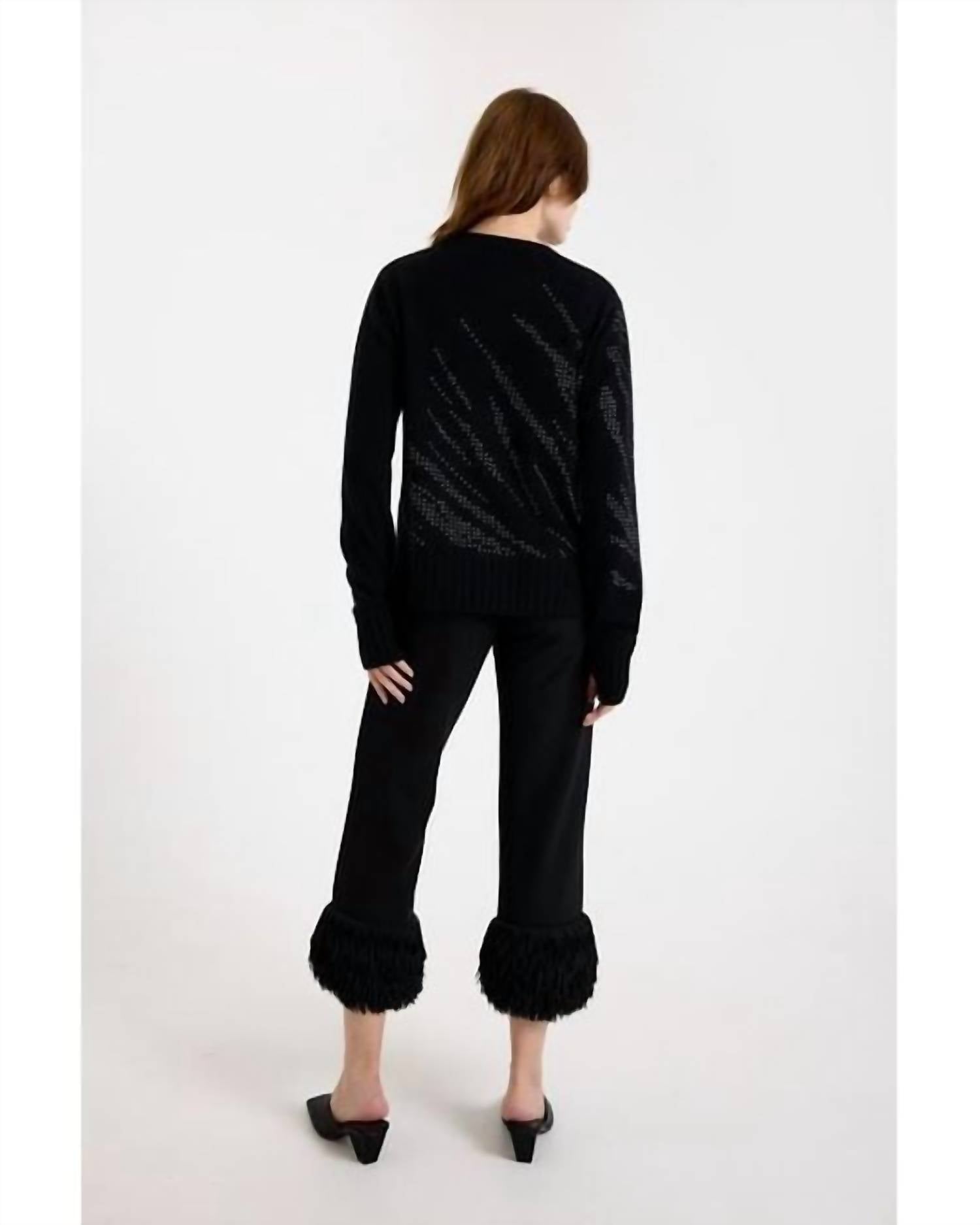 Brodie Cashmere - Hot Fix Zebra Cashmere Crew Neck Jumper Sweater