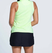 Lucky In Love - Pleated Placket Sleeveless Top