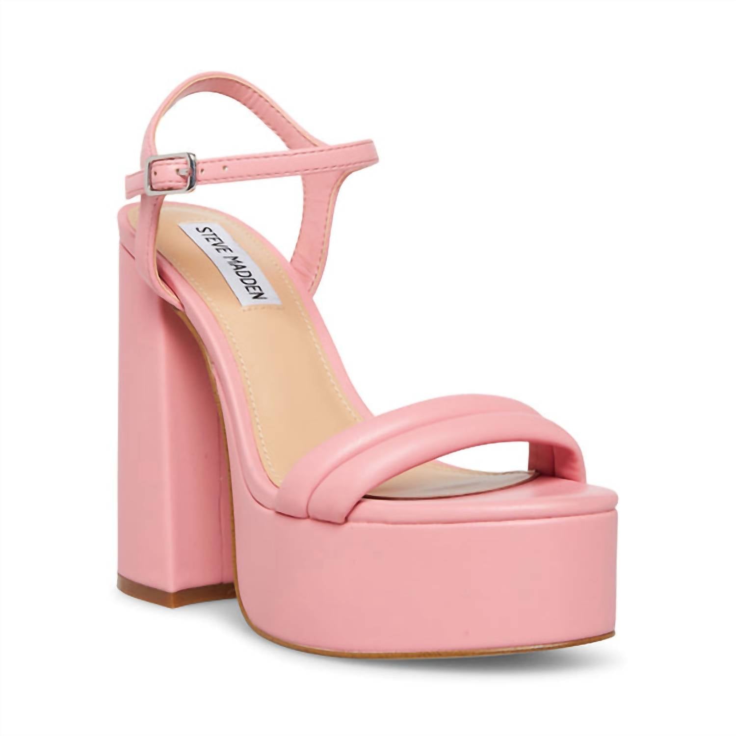 STEVE MADDEN Women's Tille Chunky Platform Sandal in pink - women's sandal - detail view