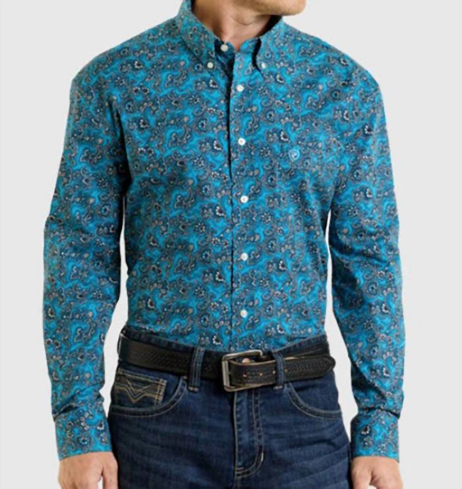 Rock & Roll Denim - Men's Classic Fit Paisley Button Down Shirt