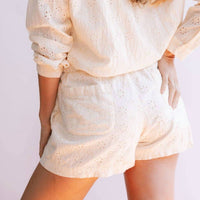 Sunshine Tienda - Eyelet Bermuda Shorts