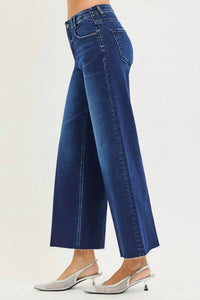 Risen - Ryann High Rise Ankle Wide Jeans