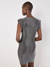 Apricot - Ruched Mini Holiday Party Dress