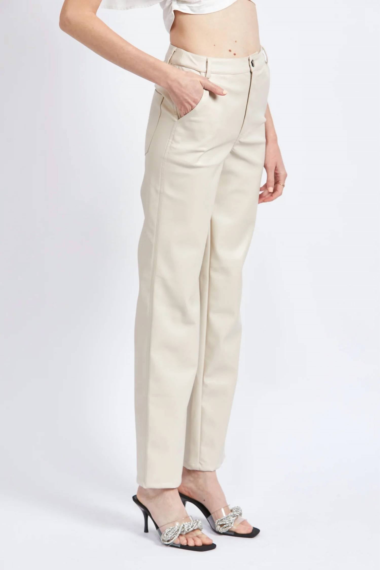 En Saison - RYLEE VEGAN LEATHER PANTS