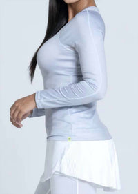 Lucky in Love Breeze Long Sleeve Top in love heather breeze long sleeve in heather gray - women's long sleeve top - alternate view