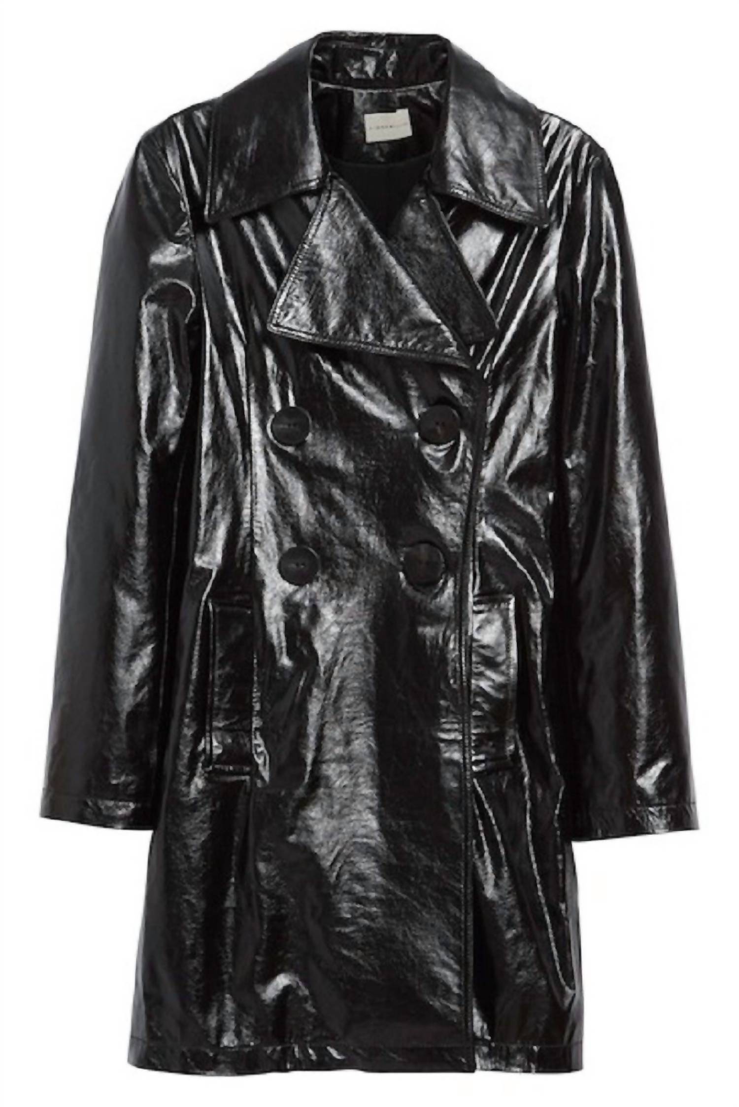 Simon Miller - Bowa Double Breasted Glossy Leather Jacket
