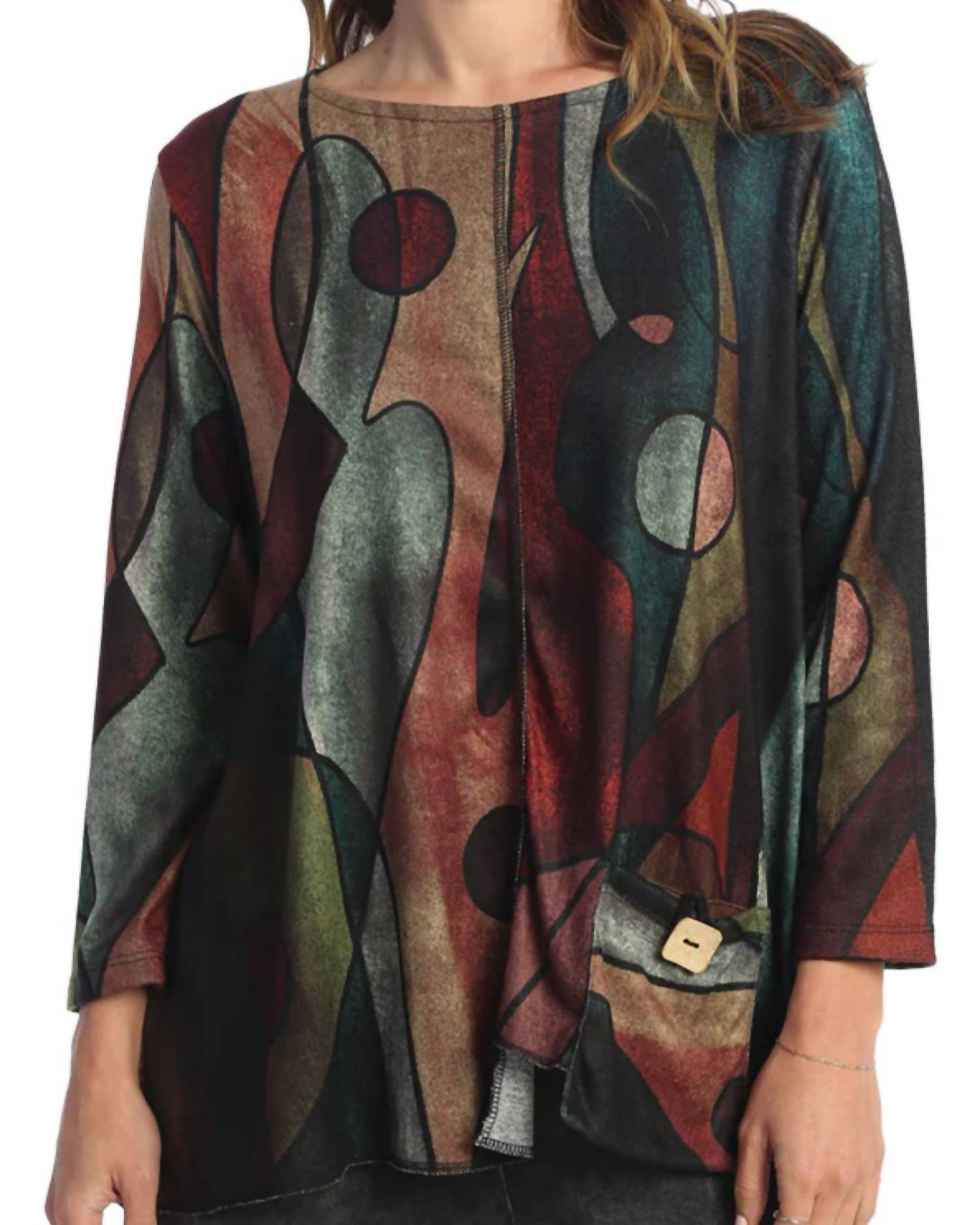 Jess & Jane - Tom Tom French Brushed Knit Top - Plus